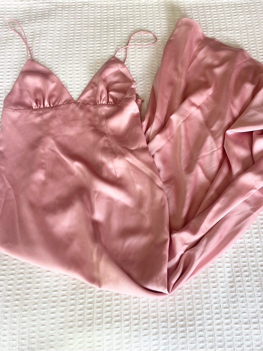 Fame and Partners dusty Pink Satin Maxi Slip Dress NWT size 8